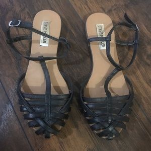 Steve Madden Black Strappy Sandal Size 5.5